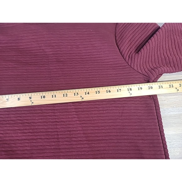Peter Werth N.1 Sweater Ribbed Cotton Blend Burgundy Long Sleeve Men's Medium - Picture 8 of 12